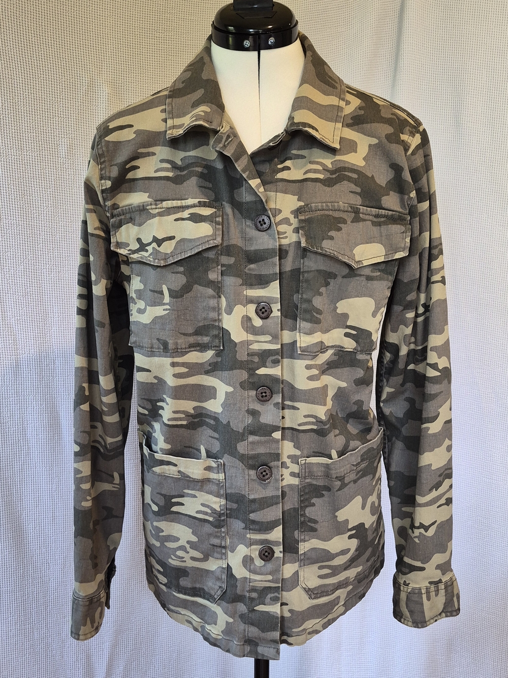 Sanctuary Camouflage Utility Jacket in Olive and Khaki